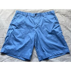 BANANA REPUBLIC Chino 9" Shorts Mens Size 35 Mahalo Blue Casual Summer Preppy